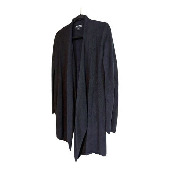 BAREFOOT DREAMS Black CozyChic Lite Island Wrap Cardigan Style 436 Open S/M D26 - Picture 3 of 7
